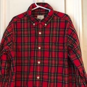 Lands end plaid button down